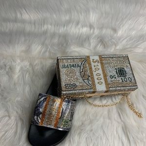 Bling Money sandal BLACK(New)